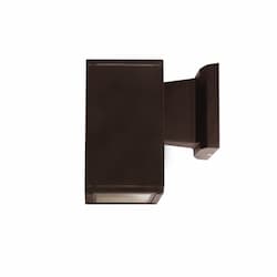 4-in 27W LED Wall Sconce, Square, Down, 120V, 4000K, Black