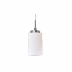 8W LED Pendant Light, 1-Light, 600 lm, 120V, 3000K, Brushed Nickel