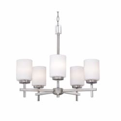 45W LED Chandelier w/ Opal Glass, E26, 5-Light, 120V, 3000K, MB