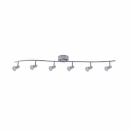 28W LED Light Bar, 6-Head, 1750 lm, 120V, 3000K, Brushed Nickel