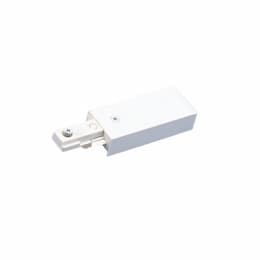 Connector for Track Lighting Track, Live End-Feed, Brushed Aluminum