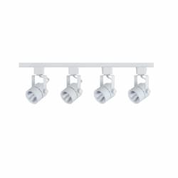 4-ft 32W Track Light Kit, J Type, 4-Head, 120V, 3000K, White