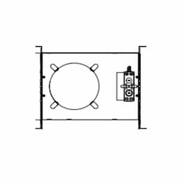 8-in New Construction Mounting Plate for Downlight, Non-IC Rated