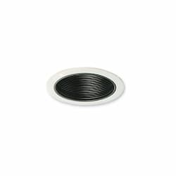 6-in Airtight Cone Trim w/ Baffle, BR30/PAR30, 120V, Black