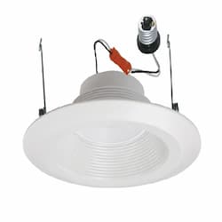 12.9W 6-in LED Recessed Baffle Trim, Dimmable, HO-90CRI, 4000K, White