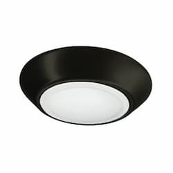 7-in 15W LED Retrofit Disk Light w/Flat Lens, 850 lm, 120V, 3000K, BLK