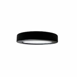 7-in 14W LED Slim Disk Light, Round, 1050 lm, 120V, 3000K, Black