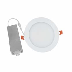 14W 6-in LED Ultra-Thin Downlight, Dimmable, 90CRI, 3000K, White, EM