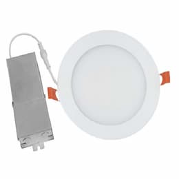 12.5W 6-in LED Ultra-Thin Downlight, Dim, 90CRI, Selectable CCT, WH