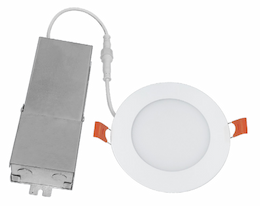 Royal Pacific 4-in 11.2W LED Ultra-Thin Downlight, 670 lm, 120V, 4000K, White