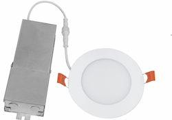 Royal Pacific 4-in 9W LED Ultra-Thin Downlight, 670 lm, 120V, 5CCT, White