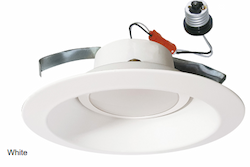 4-in 10W LED Rec. Reflector Retrofit Trim, Wet, 600lm, 120V, 3000K, White