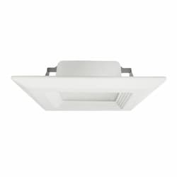 11W 4-in LED Recessed Square Light w/ Trim, Dim, 90CRI, 3000K, WH