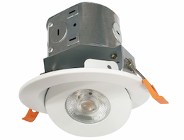 4-in 11.5W LED Gimbal Downlight, 730 lm, 120V, 3000K, White