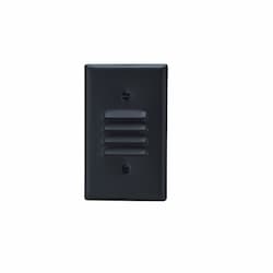 3W LED Outdoor Mini Step Light, Louver, 45 lm, 120V, 3000K, Black