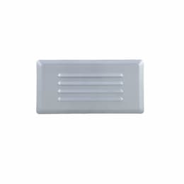 5W LED Outdoor Step Light, Louver, 60 lm, 120V, 3000K, Aluminum