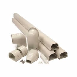 12-ft Fortress Lineset Cover Wall Duct Kit, 3.5-in, Ivory