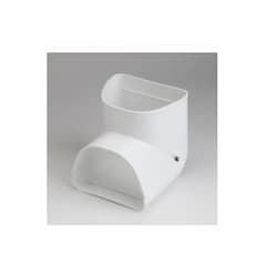 4.5-in Fortress Lineset Cover Vertical Ell, Inside, 90 Degree, White