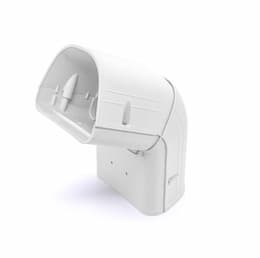 4.5-in Fortress Lineset Cover Adjustable Vertical Ell, 45-90 Deg, WHT