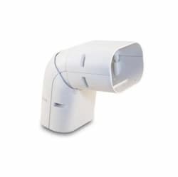 6-in Fortress Lineset Cover Adjustable Vertical Ell, 90-120 Deg, WHT