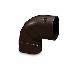 2.75-in Slimduct Lineset Cover Adjustable Flat Ell, 45-90 Deg, Brown