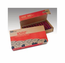 Novent Locking Refrigerant Cap, R410, 1/4-in Thread, Pink, 100 Pack