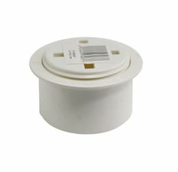 3-in Tom-Kap Flush-Fit Cleanout Adapter & Plug, PVC