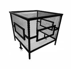 AC Guard Cage w/ Top Bar & Locks, Enclosed, Fixed