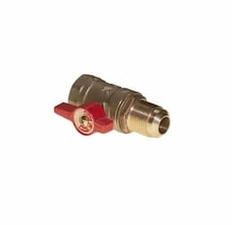 Straight Ball Gas Valve w/ 1/2-in Flare & 1/2-in FIP