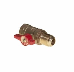 Straight Ball Gas Valve w/ 5/8-in Flare & 3/4-in FIP