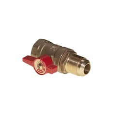 Straight Ball Gas Valve w/ 3/8-in Flare & 1/2-in FIP