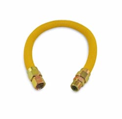 24-in x 1-in SS Gas Connector w/ 1-in MIP & 1-in FIP, Coated