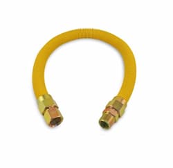 18-in x 1/2-in SS Gas Connector w/ 3/4-in MIP & 3/4-in FIP, Coated