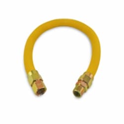 24-in Female Coated Gas Connector w/ 0.5-in I.D, 0.5-in FIP, S.S