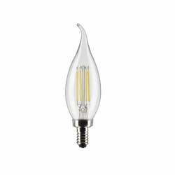 4W LED CA10 Bulb, Dimmable, E12, 350 lm, 120V, 3000K