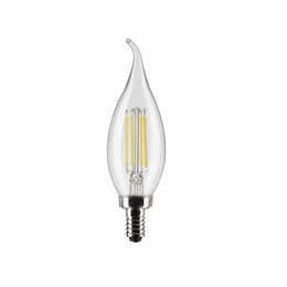 4W LED CA10 Bulb, Dimmable, E12, 350 lm, 120V, 3000K