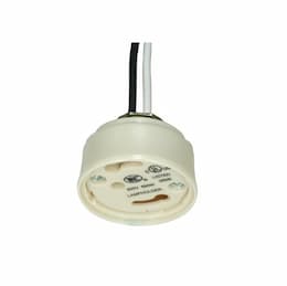 Satco 660W Combination Lamp Holder w/ Bushing, 24-in leads, GU24, 600V