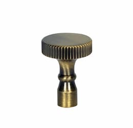 Solid Brass Turn Knob, 4/36 Mandrel, Antique Brass