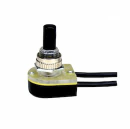 On-off Phenolic Rotary Switch, 125V/250V, Single circuit, Nickel