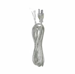 Satco 10-ft 1250W Plug Strip Cord, 18/3 SVT, Clear Silver