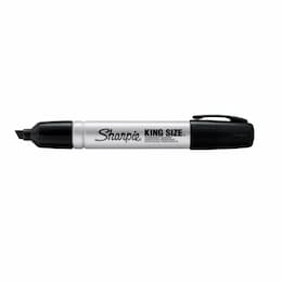 Permanent Marker w/ Chisel Tip, King Sized, Black