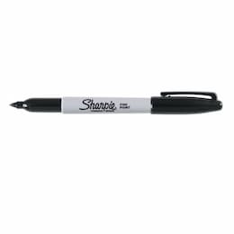 Permanent Marker w/ Fine Tip, Black