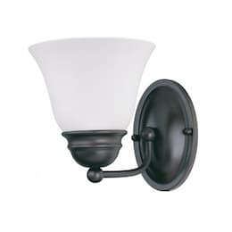 7" 100W Empire Series Vanity Light w/ Frosted White Glass, Mahogany Bronze