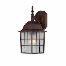 100W 14-in Adams LED Wall Lantern w/ Frosted Glass, 1 Light, Rustic Bronze