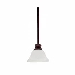 100W Empire Mini Pendant w/ Alabaster Glass, 1 Light, Old Bronze