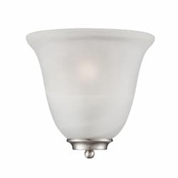 60W Empire LED Wall Sconce w/ Alabaster Glass, 1 Light, Brushed Nickel