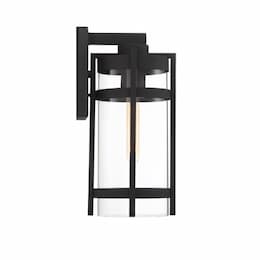 60W Tofino Series Large Wall Lantern w/ Seeded Glass, Textured Black