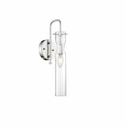 Nuvo 60W Spyglass Series Wall Sconce w/ Clear Glass, Polished Nickel