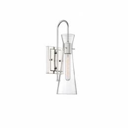 Nuvo 60W Bahari Series Wall Sconce w/ Clear Glass, Polished Nickel