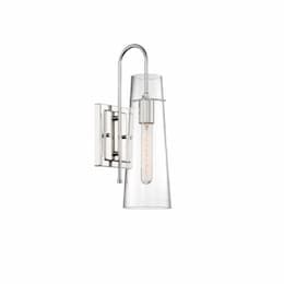 Nuvo 60W Alondra Series Wall Sconce w/ Clear Glass, Polished Nickel